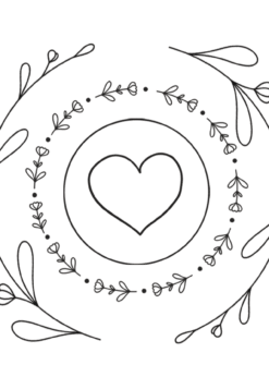 Hearts Flower Swirl