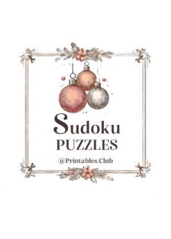 Vintage Christmas Sudoku Hard Level Free