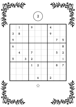 Alternative view of 1008 Floral Frame Sudoku Puzzles