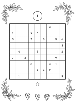 Alternative view of 1000 Floral Hearts Sudoku Puzzles